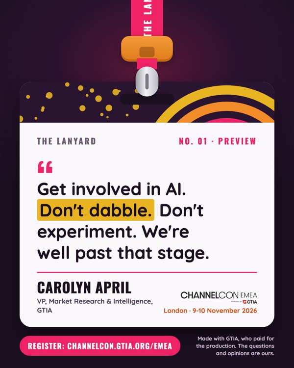 Quote card: Carolyn April, VP, Market Research & Intelligence, GTIA