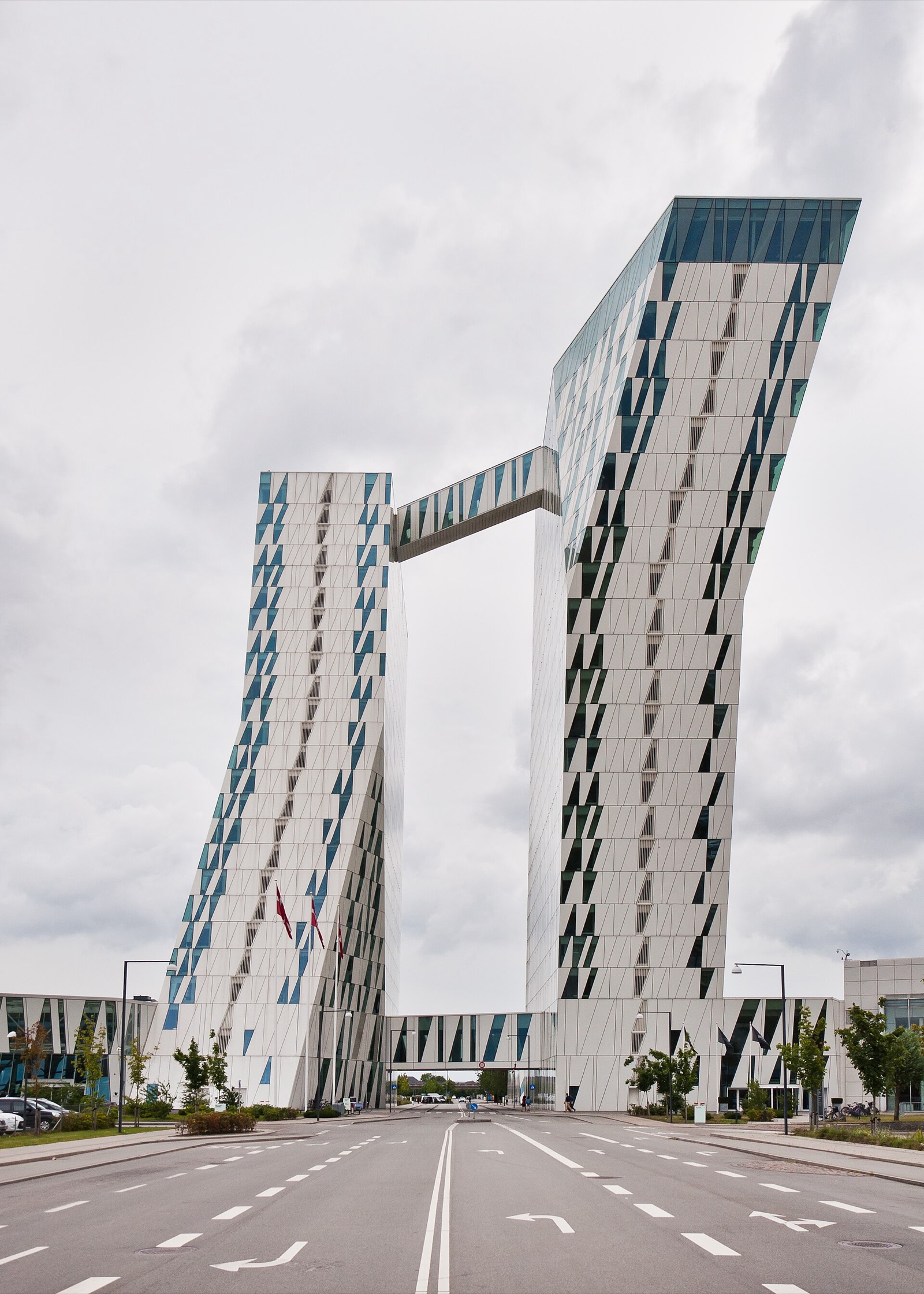The Bella Sky hotel towers in Ørestad, next to the Bella Center (now the AC Hotel Bella Sky)